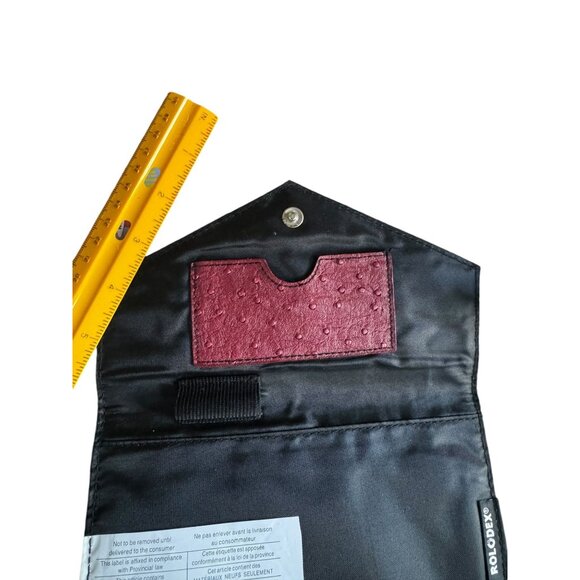 Rolodex Ostrich Faux Leather Business Card Holder & Notepad Portfolio - Picture 7 of 8